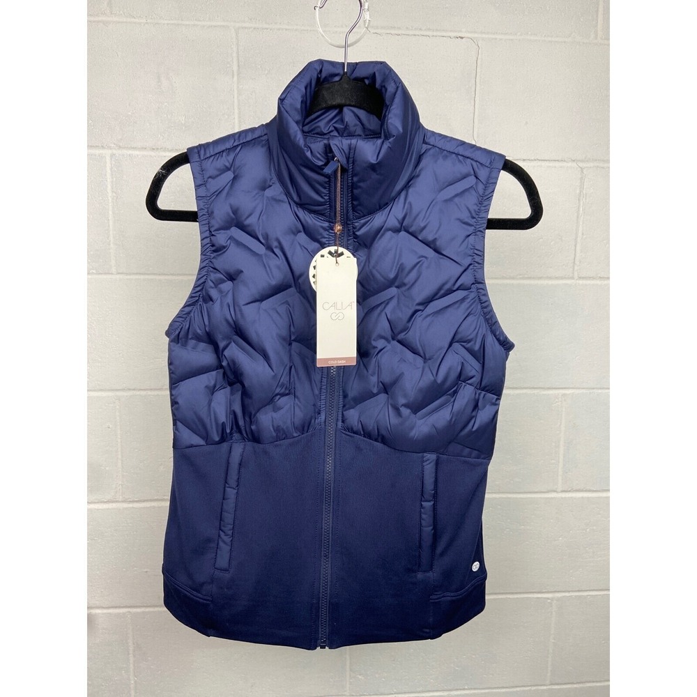 NWT Calia Cold Dash Run Vest Puffer Insulated Reflective Athletic XXL Blue
